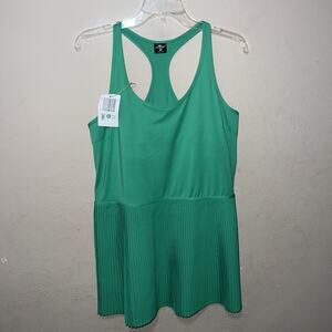 Crane Pleated Athletic Dress M (8-10) Kelly Green Tennis Golf Pickleball NWT